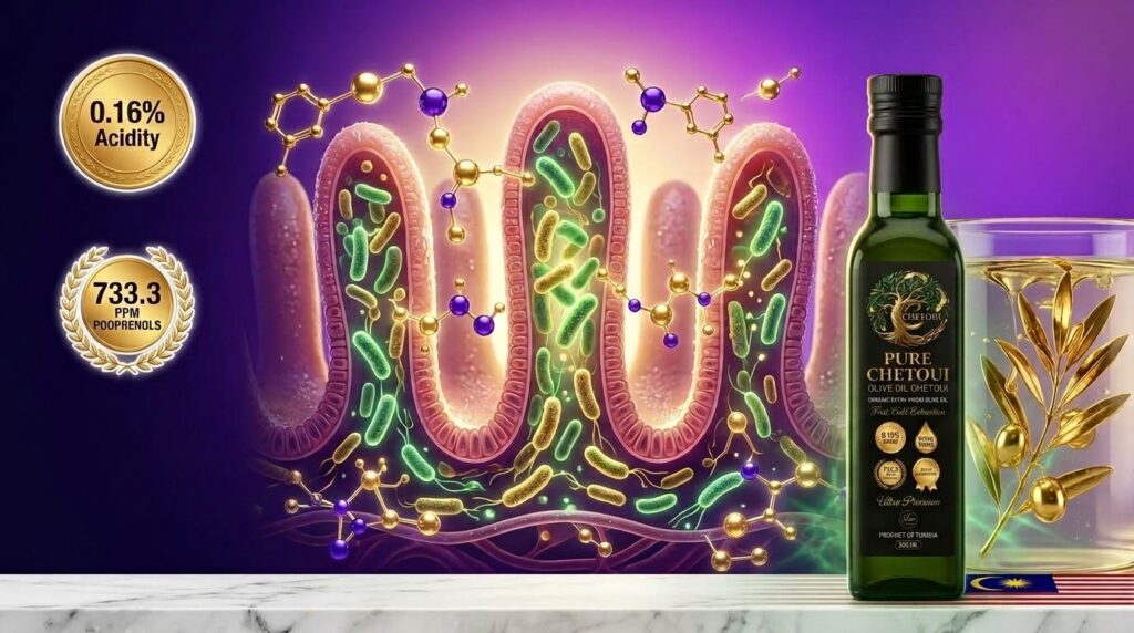 Olive oil for gut health — natural gastro shield for digestive comfort and microbiome support