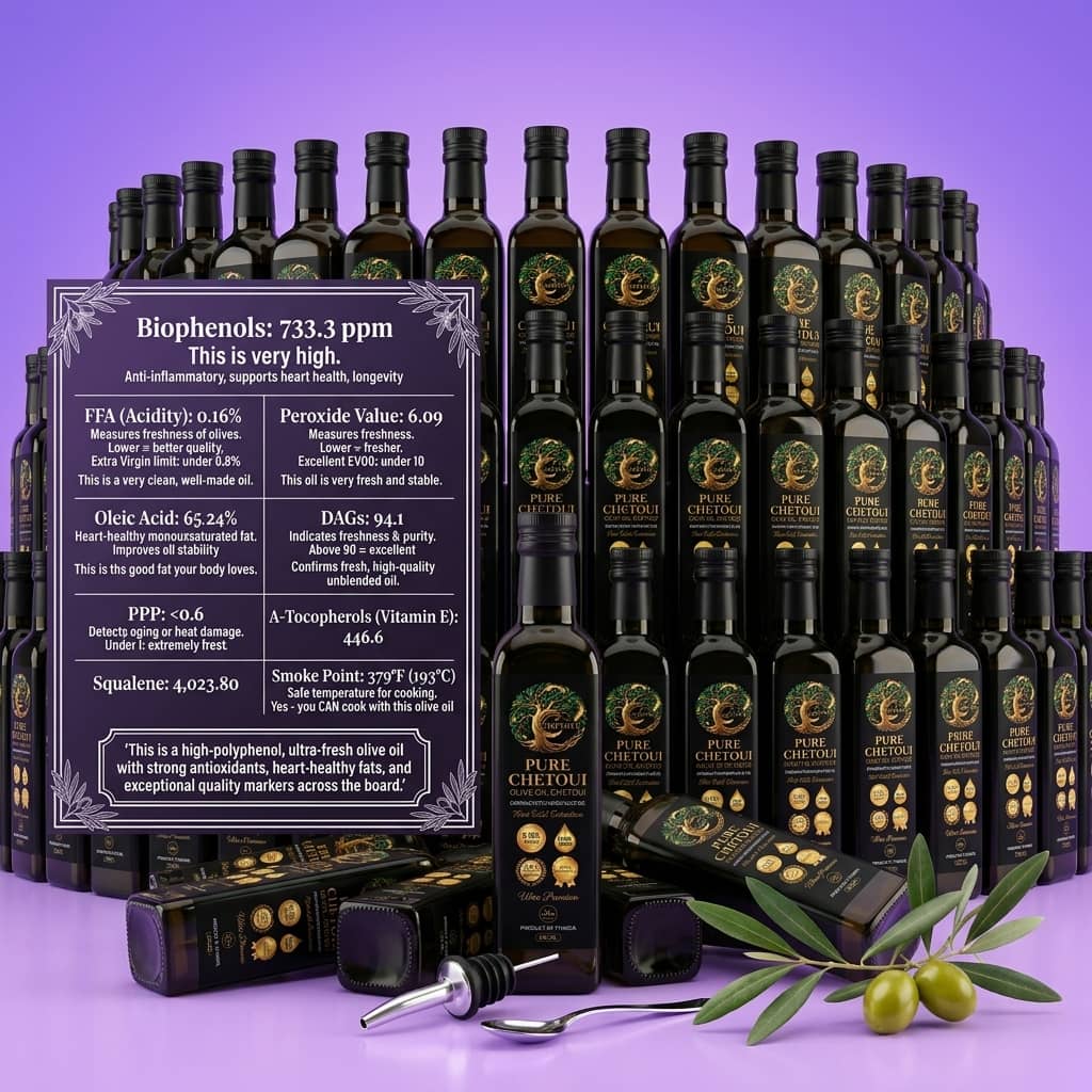 Pure Chetoui 250ml extra virgin olive oil bottle — premium single-origin product