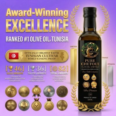 Pure Chetoui award-winning excellence — ranked number one olive oil Tunisia