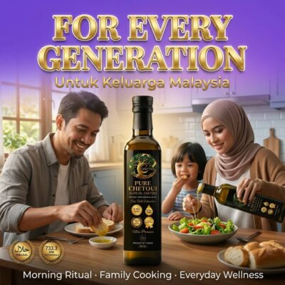 Pure Chetoui for every generation — morning ritual, family cooking, everyday wellness